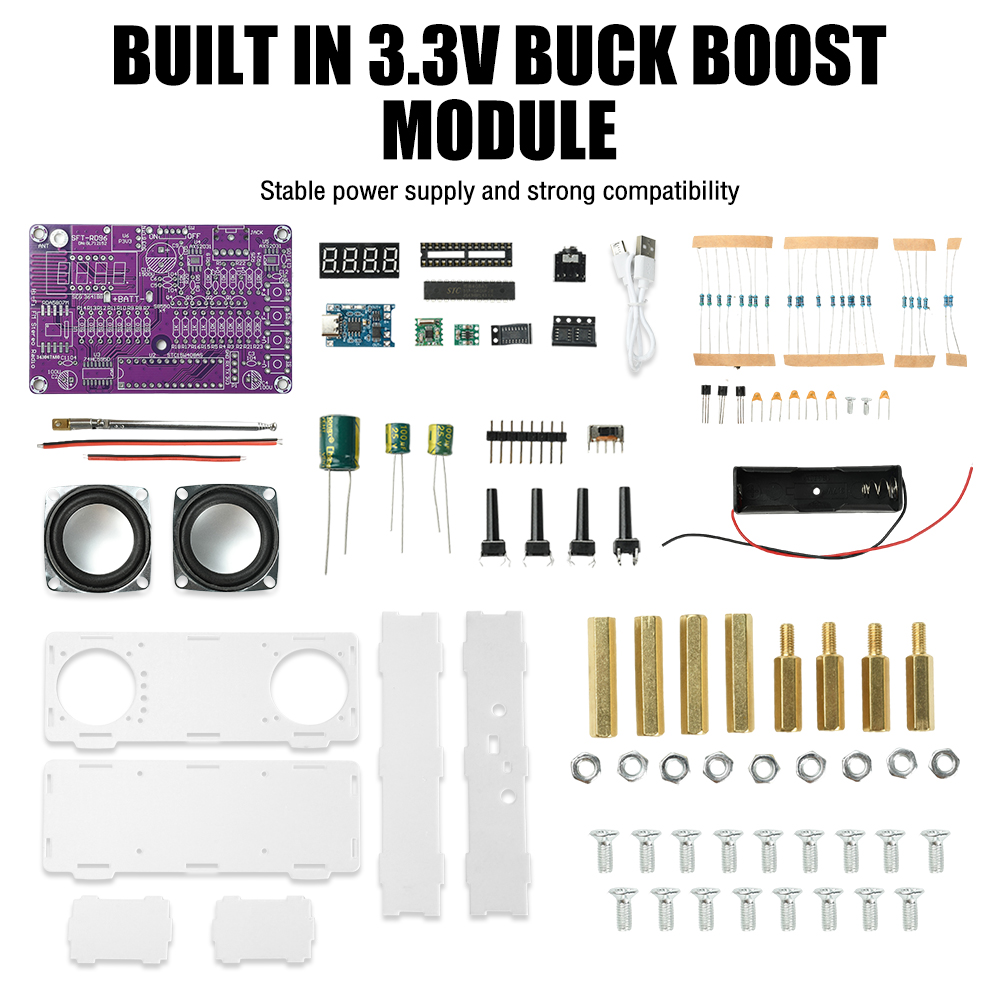 Diy Electronics Audio - 87.5-108MHz Dual-Channel FM Radio Electronic DIY