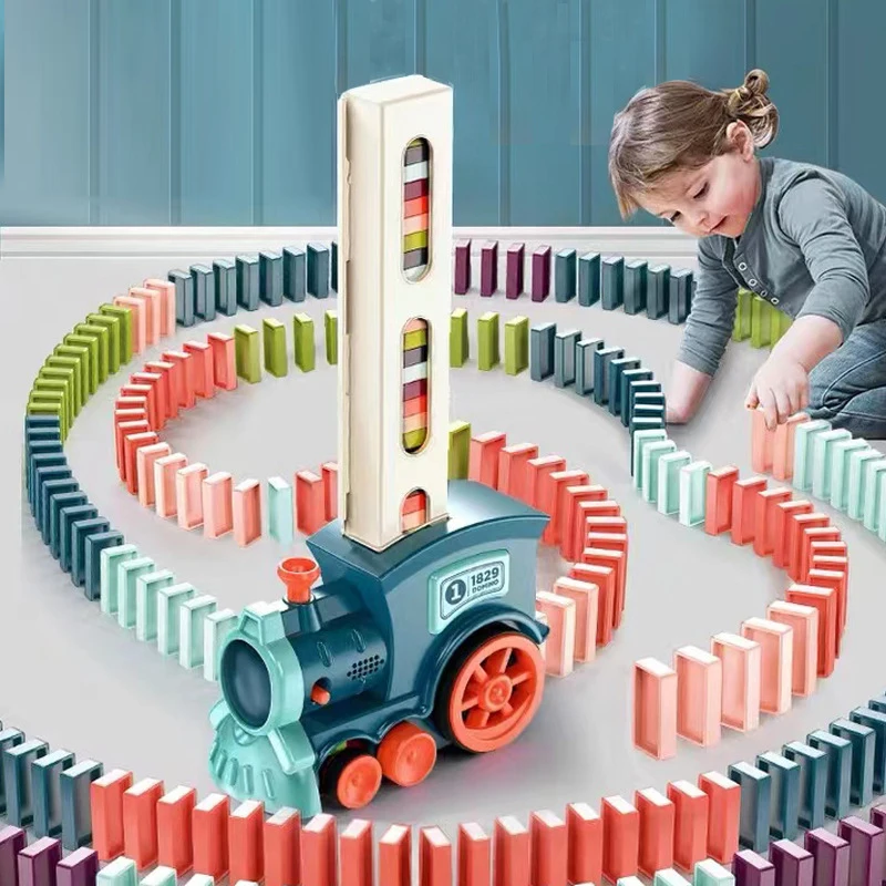 Diy Electric Car - Automatic Laying Domino Train Electric Car