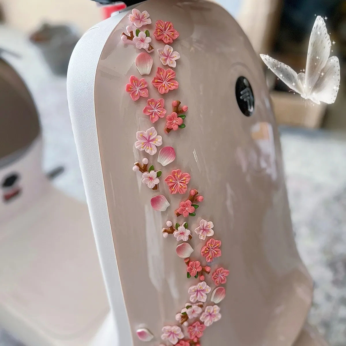 Peach Blossom Car Decal DIY 3D - Diy Electric Car ulasan dan harga