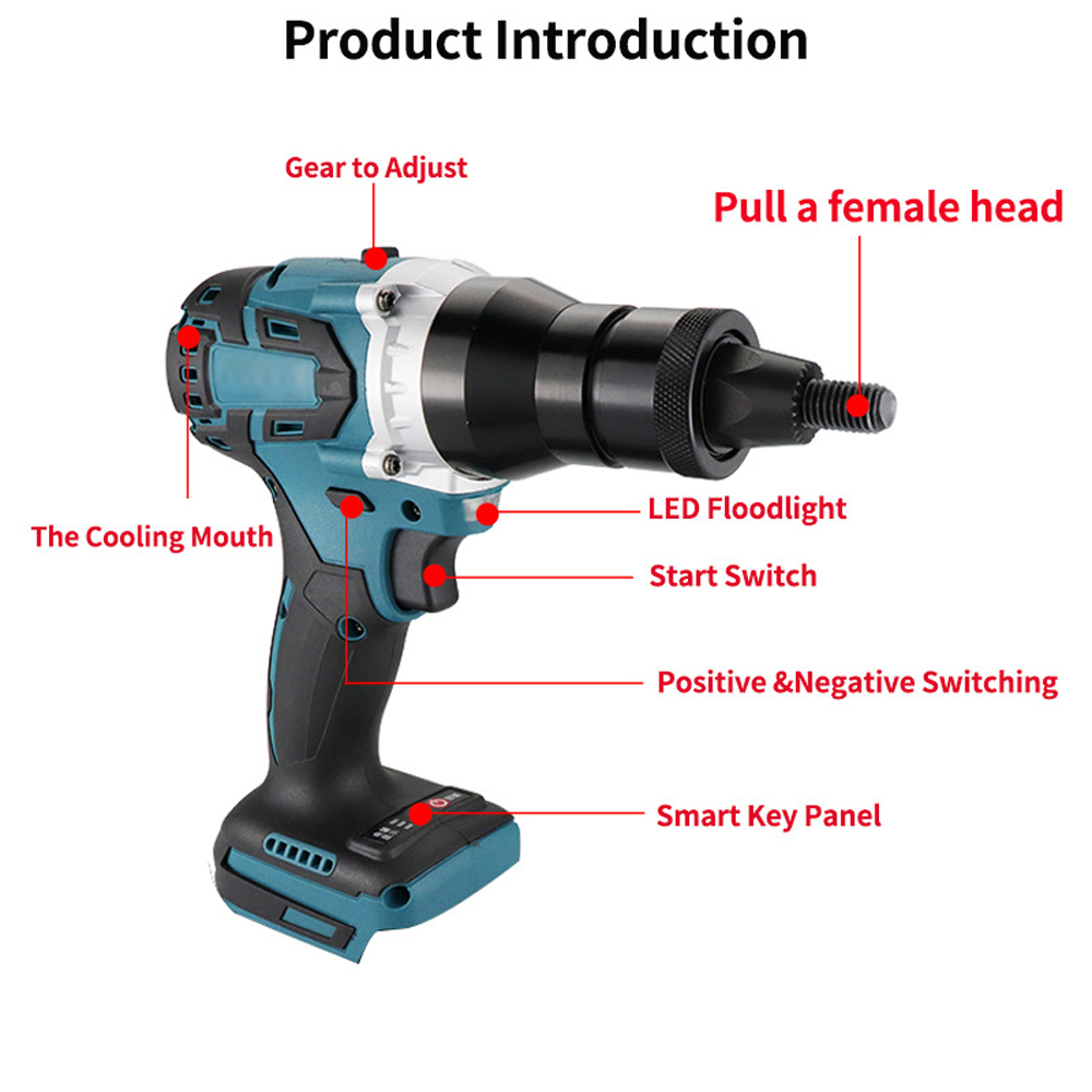 Electric Riveting Gun Brushles - Diy Kit Elektronik ulasan dan harga