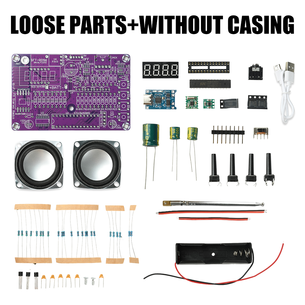 87.5-108MHz Dual-Channel FM Ra - Diy Electronics Audio ulasan dan harga