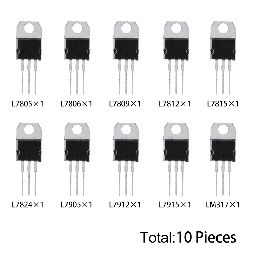 10PCS 10Values L7805 TO-220 Tr - Lm317 Voltage Regulator ulasan dan harga