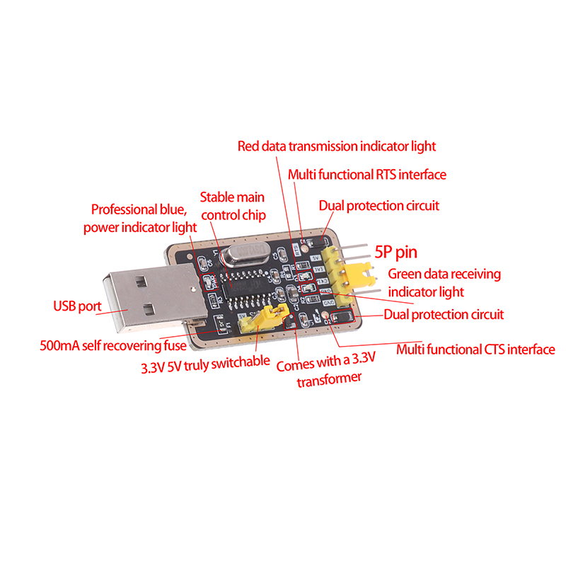 **CH340G Serial Port Modules U - Arduino Diy Electronics ulasan dan harga