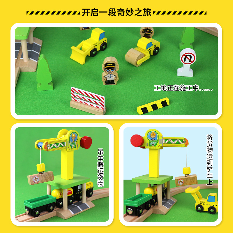 Wooden Train Track Highway Rin - Diy Electric Car ulasan dan harga