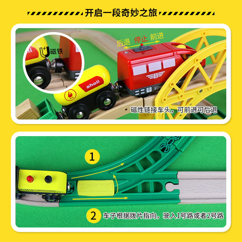 Wooden Train Track Highway Rin - Diy Electric Car ulasan dan harga